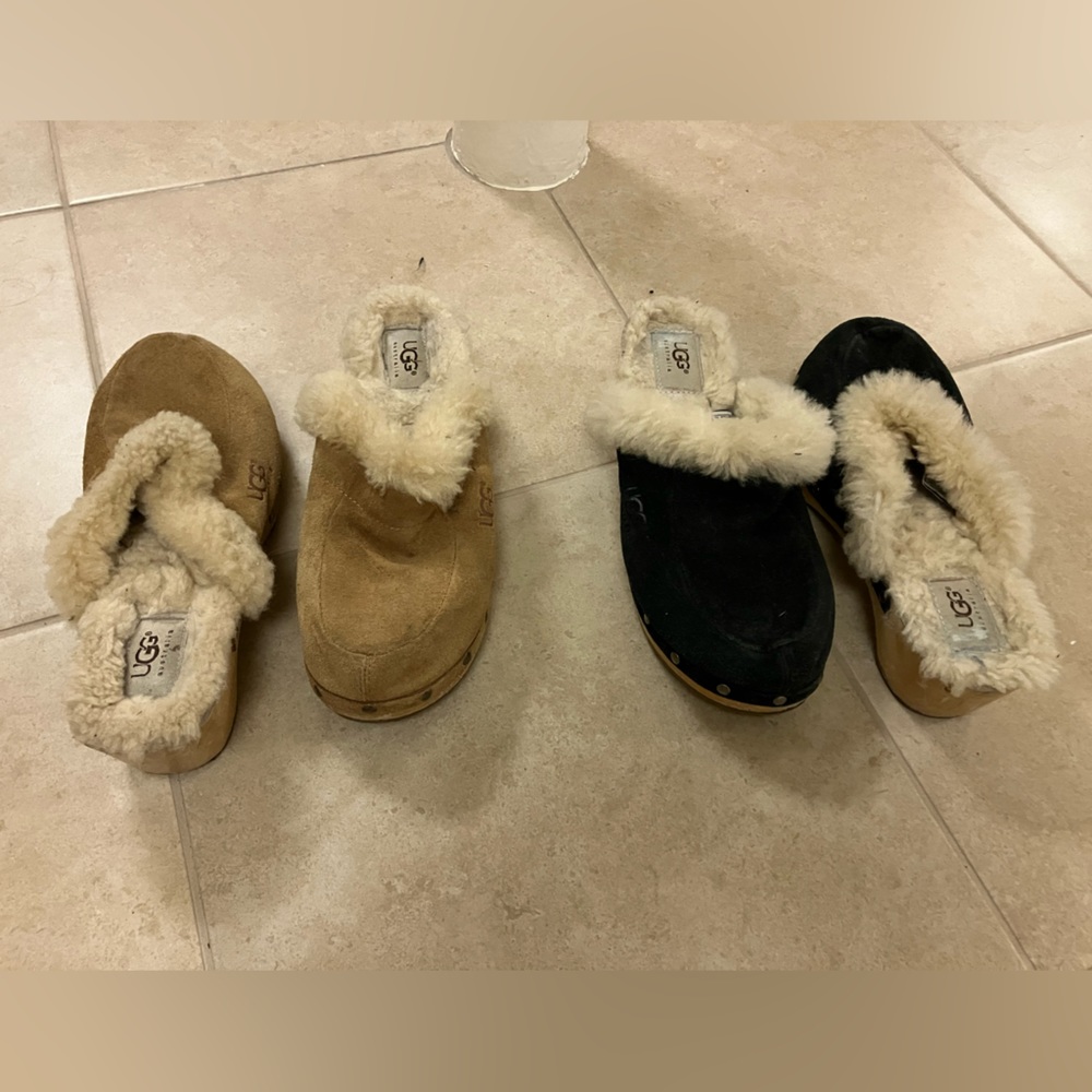 Ugg clogs black or tan sold together or separate ($40 for both, $20 each)